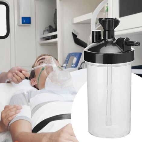 Bouteille humidificateur pour concentrateur d'oxygène portable, réservoir d'eau pour appareil respiratoire médical (1/5)