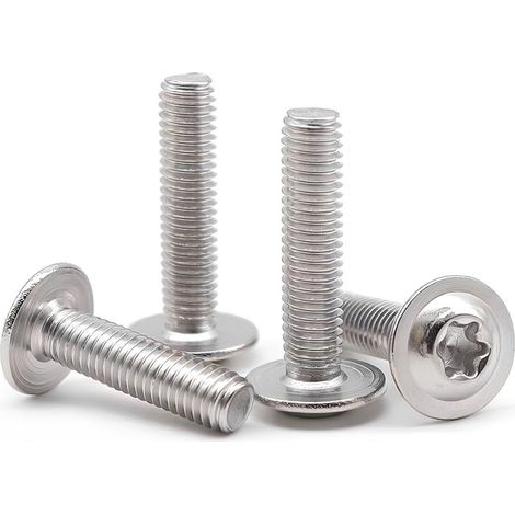 5PCS M4 Vis à Tête Plate Avec Empreinte Torx Bombée M4 x 50 mm (1/5)