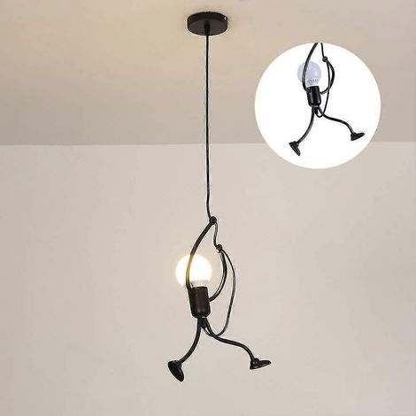 Suspension en fer forgé, lustre créatif, plafonnier pour chambre d'enfant, chambre à coucher, salon, entrée, cuisine - Style moderne - Ampoule non incluse (1/5)