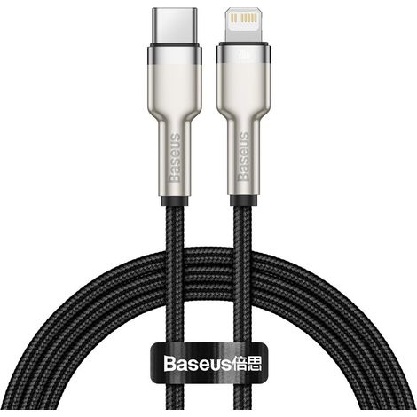 Baseus Cafule USB-C auf Lightning Kabel, PD, 20W, 1m (Schwarz) (1/5)