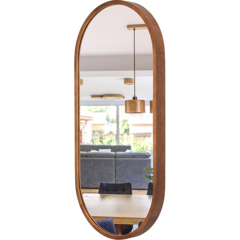 Miroir de salle de bain ovale en bois LEJA RUSTIKAL 100x38 STYLISH (1/5)