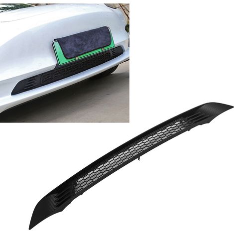 (T04) (Video verfügbar) Übergroßer, einteiliger Frontstoßstangengrill, kompatibel mit Tesla Model Y 2019-2023 (1/5)