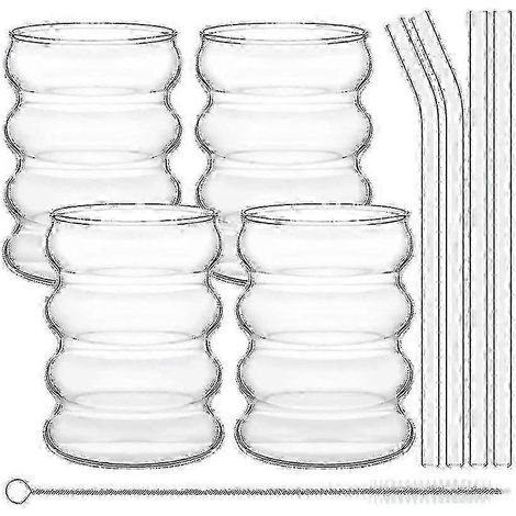 Verres vintage avec pailles, 4 pièces - 16 oz (1/5)