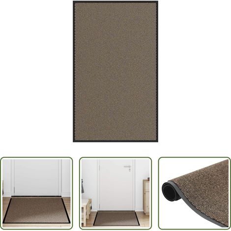 vidaXL Paillasson en polypropylène - Paillasson marron 90x150 cm (1/5)