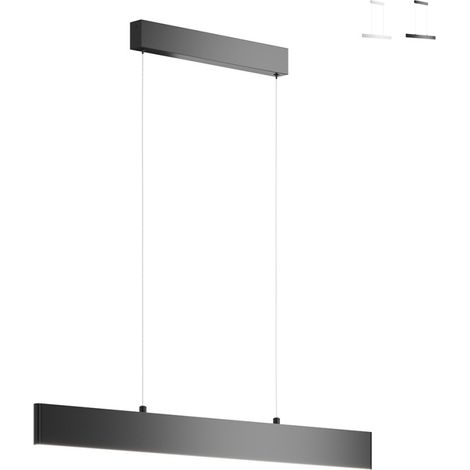Lampadario A Sospensione Moderno Step Metallo Nero Luce Led Integrato 23W Calda (1/5)