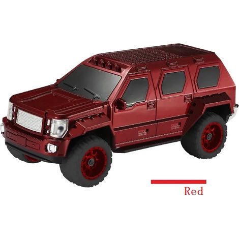 Enceinte Bluetooth (rouge), caisson de basses, haute qualité, volume stéréo, radio (1/4)