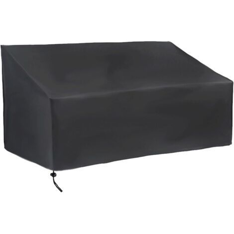 Housse de banc d'extérieur imperméable noire,224x83x84cm, housse de canapé à cordon, adaptée aux canapés et aux meubles (1/5)