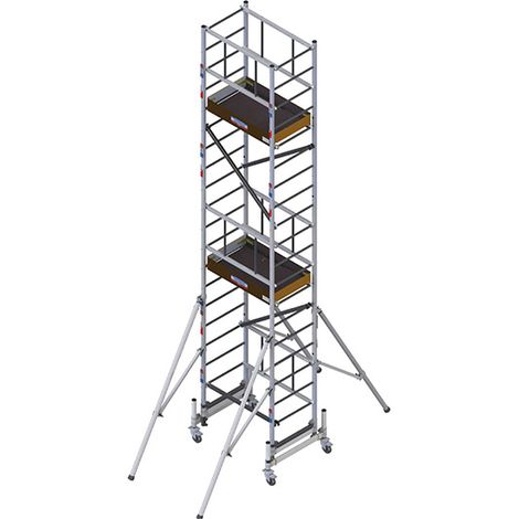 Echafaudage roulant alu - Hauteur de travail maximale de 7.10m. - ME500-PE (1/5)