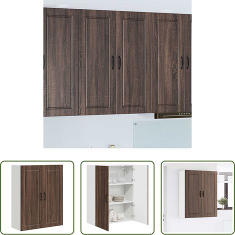 Étagère murale - Armoire de cuisine avec étagère Chêne brun 80 x 31 x 100 cm (1/5)
