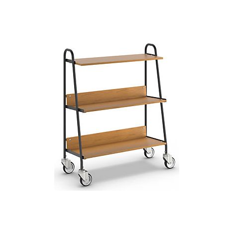 kaiserkraft Carrello portaccoglitori con 2 ripiani lungh x (1/3)