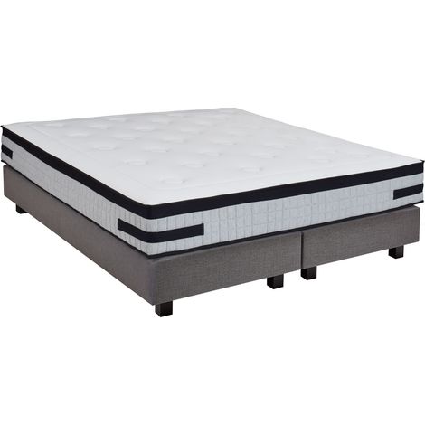 Ensemble matelas + sommier 160x200 cm CONFORTLUXE