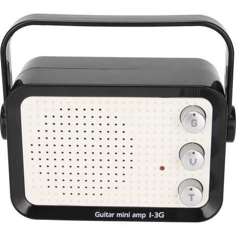 Mini-Gitarrenverstärker mit 3 Watt, tragbar, elektrischer Gitarrenverstärker, Gitarrenlautsprecher mit integrierten Verzerrungs- und Clean-Kanälen (1/5)
