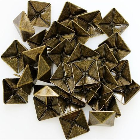 30 Pièces Clous de Tapissier Carré, Robuste 30X30MM Bronze Clous Tapissier Décoratifs Clou Rétro DIY Clous d'Ameublement pour Meubles Canapés Fauteuils Lits Chaises Vintage Decoratif