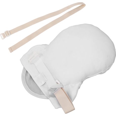 Gant anti-griffures monobloc avec attaches, gant de contention anti-extraction, prévention des auto-blessures du patient, surface en maille respirante, séparation à cinq doigts et anti-adhérence. (1/5)