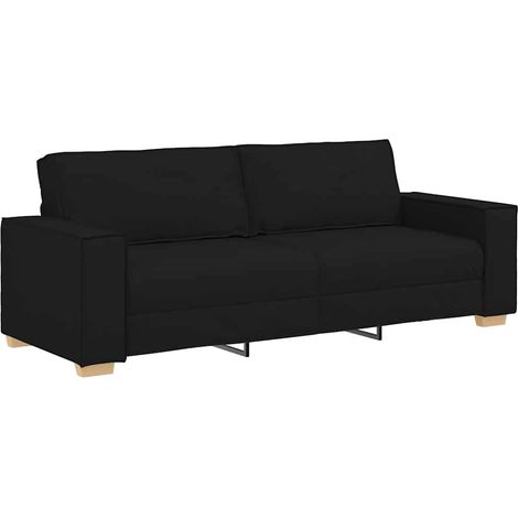 Canapé 3 places,Sofa pour Salon,Banquette Noir 180 cm Tissu CFW260670 (1/5)