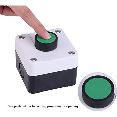 Bouton De Déverrouillage Portail, Button Sortie de Porte Push Interrupteur Boîte Commande étanche Bouton-poussoir émetteur Panneau Mural Ouvre-portail Résistant Aux Intempéries pour Système Domotique (1/5)