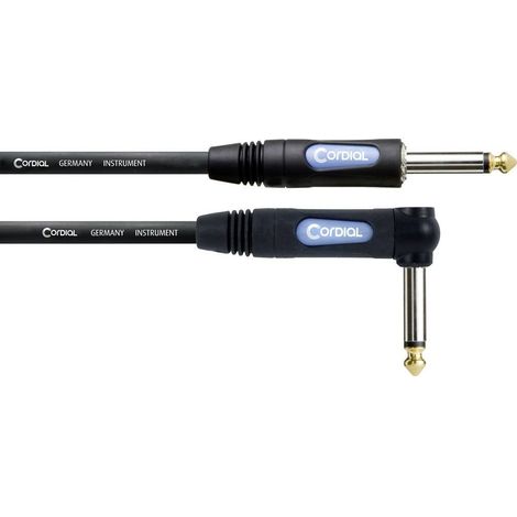 Cordial 13737 Jack Audio Cavo [1x Presa jack da 6.3 mm (mono) - 1x Presa jack da 6.3 mm (mono)] 3 m Nero guaina in PVC