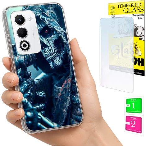 Custodia per Oppo A5 5G, cover fotografica, cover posteriore + vetro 9H (1/5)