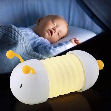 Nachtlicht für Kinder, LED-Raupenlampe für Kinder, faltbar und verstellbar, tragbares Nachtlicht, USB-Ladegerät, Magnete inklusive, Unisex - 30.000 Betriebsstunden. (1/5)