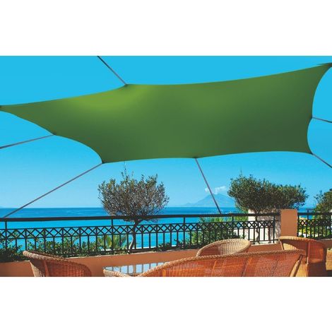 Voile d'ombrage carré 4x4 m de Jardin en Coton et Polyester - Tan (1/5)
