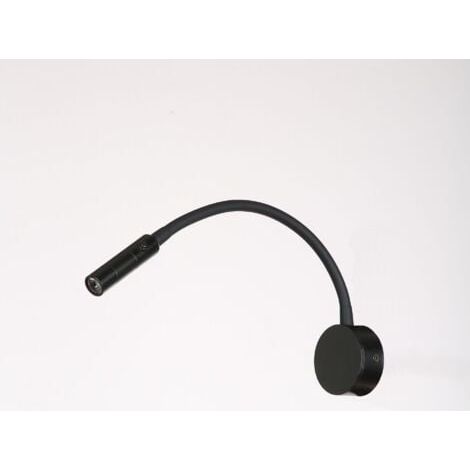 Schwarze Leselampe, flexible Schwanenhals-LED-Leselampe 3W 3000K Wandleselampe 240V mit Schalter für Schlafzimmer Wohnzimmer Innenbereich (1/5)