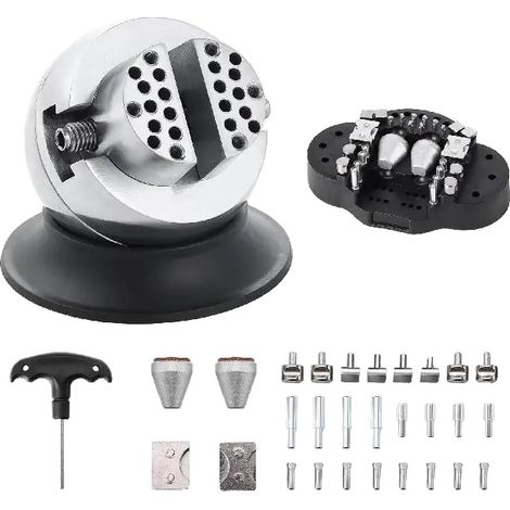 Husillo de bolas VEVOR, base giratoria de 360°, 30 accesorios, sistema de sujeción de precisión. (1/5)