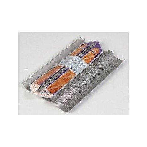 Patisse Molde para baguettes plateado 38 x 25 cm