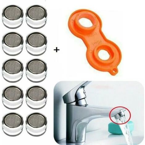 Packung mit 10 M24 Wasserhahnbelüftern, Durchflussregler, Filter, Mischdüsenbelüfter