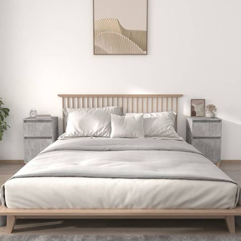 Nachttische 2 Stk. Betongrau 40x35x70 cm vidaXL