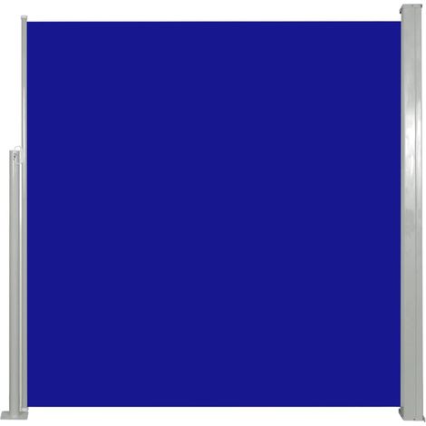 Tenda da sole parasole laterale retrattile per patio giardino terrazza balcone schermo di protezione visiva 140 x 300 cm blu 020007088