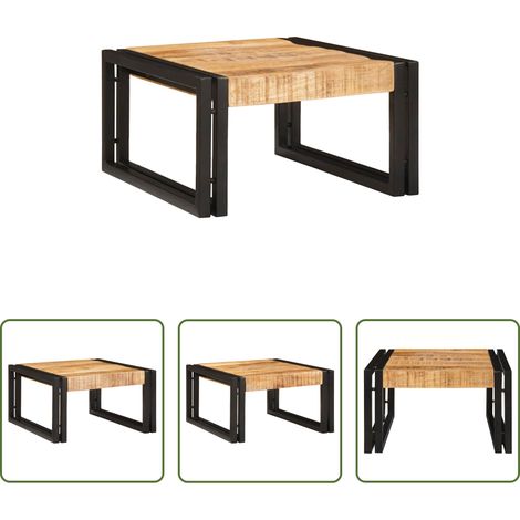 Badregal - Badregal Braun 40 x 50 x 23 cm Massives rohes Mangoholz (1/5)