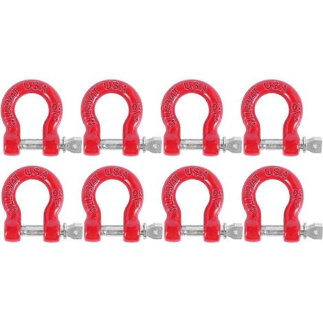 Ensemble de crochets et manilles de remorquage en métal pour pare-chocs avant et arrière 20268 pièces, compatible avec le crawler télécommandé à l'échelle 1/10 TRX4-4 SCX. (1/5)