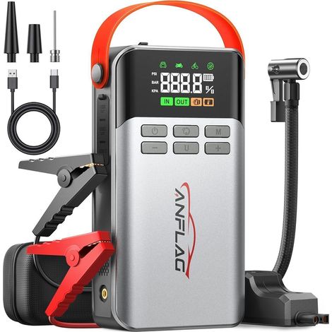 Starthilfe Powerbank mit Kompressor 5500A für Benzin- & Dieselmotoren, 150 PSI (1/5)