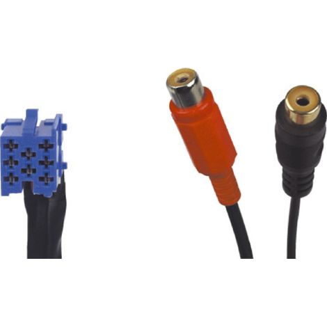 Cable AUX - mini ISO Bleu2xRCA Entree AUX AR Blaupunkt Grundig Becker - RAH1040