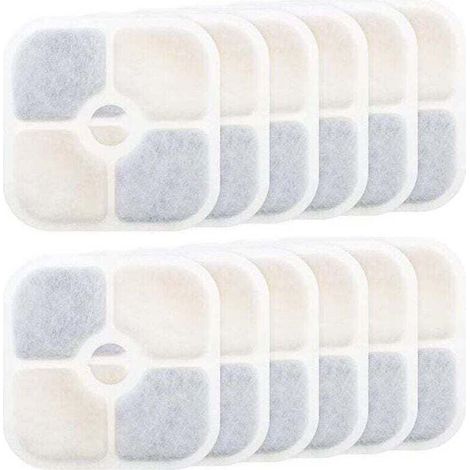 Enowelir Filtres Fontaine À Eau 12 Pièces Pour Chat Charbon Actif Haute Qualité Purification Recharge Fontaine Animaux De Compagnie Rectangle (1/4)