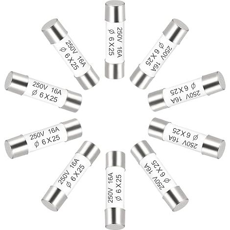 Fusibles à Cartouche en Céramique 16A 250V 6x25mm (1/5)
