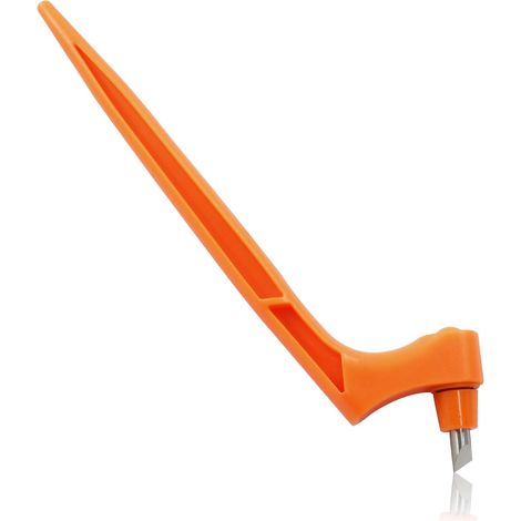 Bolígrafo de corte artesanal con 3 cuchillas giratorias de 360 grados, de acero inoxidable, para plantillas, álbumes de recortes y manualidades (naranja). (1/5)