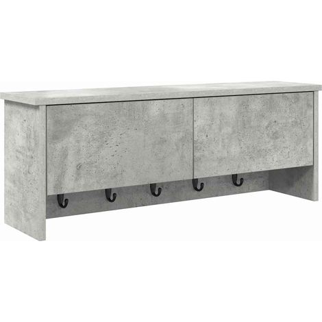 Maison Exclusive - Wandmontierter nachttisch mit Regal Beton Grau