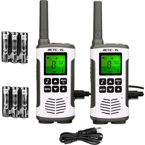 Walkie Talkie, USB wiederaufladbar, 16 Kanäle (2 Stück) (1/5)