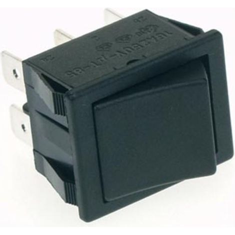 Interruttore a bilanciere 10 a - 250 v dpdt on-on - pulsante nero (1/2)