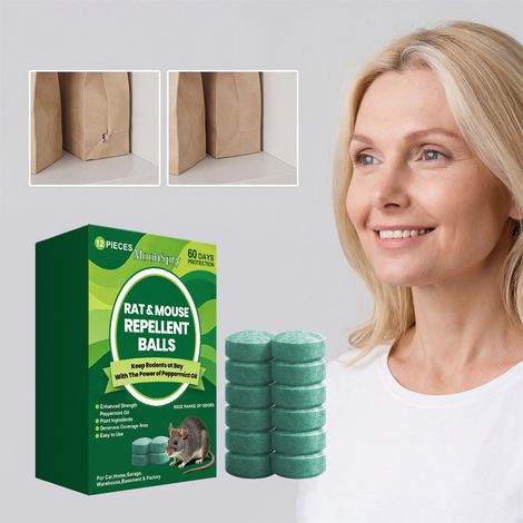 Gentle rodent repellent balls for everyday home use, suitable for both indoor and outdoor environments. 12 pieces. -- BIEMMEDUE (1/5)