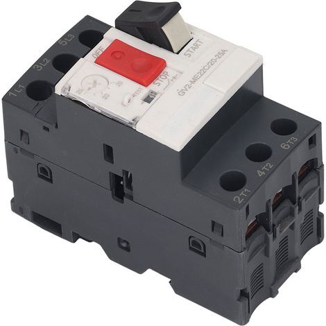 Disjoncteur de Moteur, Interrupteur de Protection Contre Les Surcharges 3P, Protection Fiable, Bouton de Démarrage Manuel, AC 690 V, pour Divers Moteurs (GV2-ME22C 20-25A) (1/5)