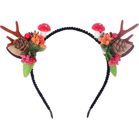 Serre-tête de Noël en forme de bois de renne pour fille, accessoire pour cheveux (1/4)