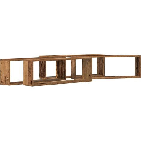 Maison Exclusive - Scaffali da parete 4 pcs Legno vecchio 80 x 15 x 26 cm