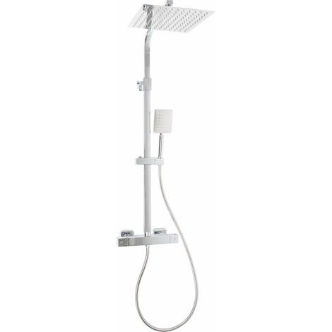 Colonne de douche avec mitigeur thermostatique carré
