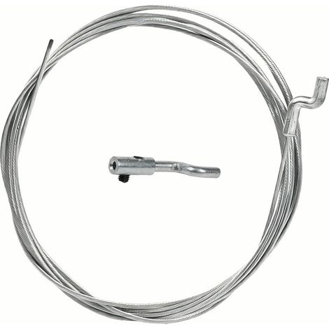 Câble De Gaz - Ø1.5 mm - Longueur 2.5 M - Embout Z Serti - Serre-Câble En Acier - Pour Tondeuse Débroussailleuse Motoculteur - 1 Pièce (1/5)
