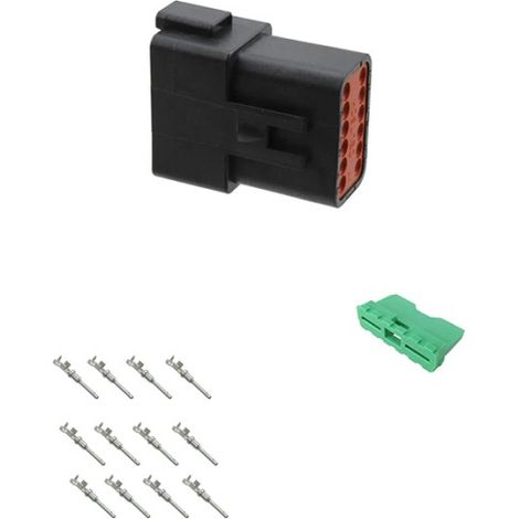 Kit Connecteur DT series femelle 12 Voies noir