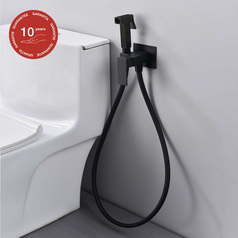 Ensemble douchette hygiénique WC SKY BATH noir mat PVD Inox S304 série SERENITY