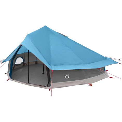 Carpa Tipi con techo Azul 800 x 800 x 430 cm Poliéster y Acero
