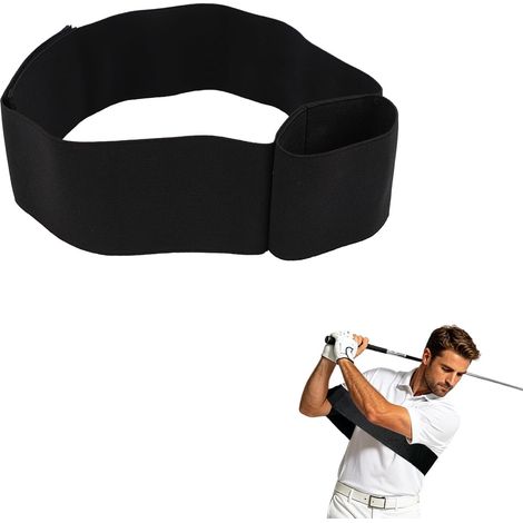Golf Swing Bras Bande, Aide Entraînement Flexible Correction Bras Outil pour Améliorer Posture & Plan Swing Stabilité Intérieur Extérieur Accessoires Entraînement pour Débutant Hommes Femmes (1/5)